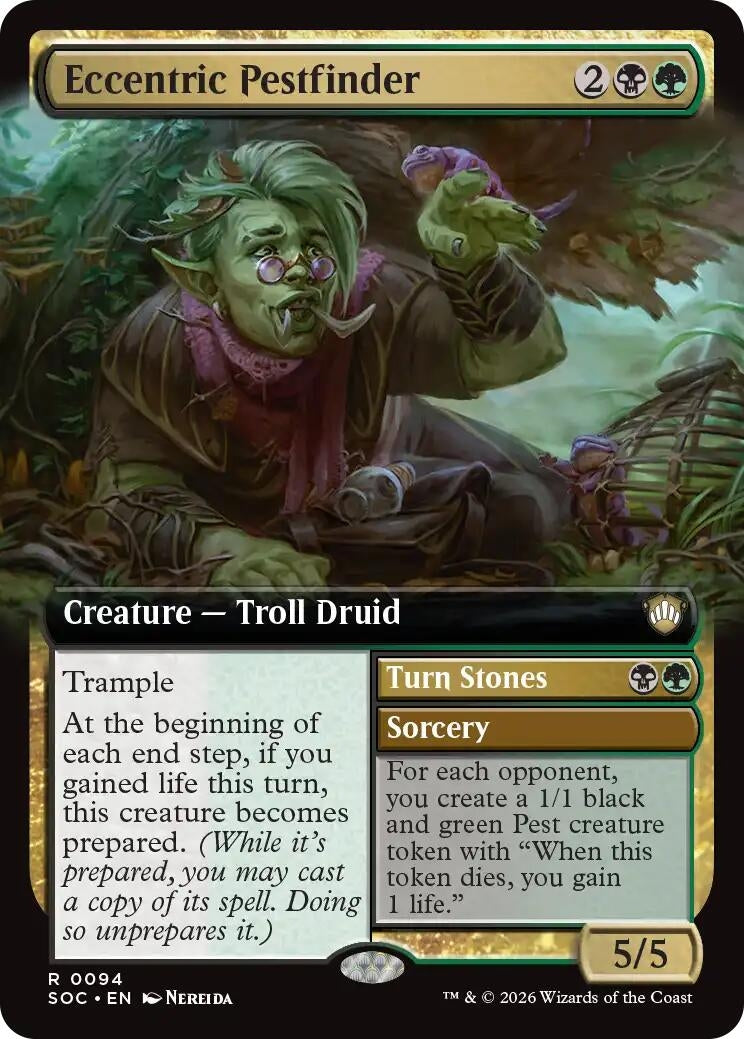 Image for Eccentric Pestfinder (Extended Art) (Commander: Secrets of Strixhaven) (94) - Magic: The Gathering