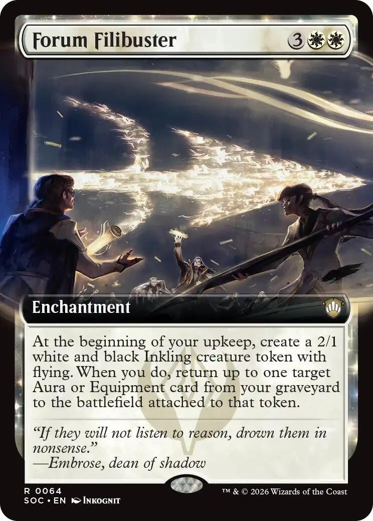 Image for Forum Filibuster (Extended Art) (Commander: Secrets of Strixhaven) (64) - Magic: The Gathering