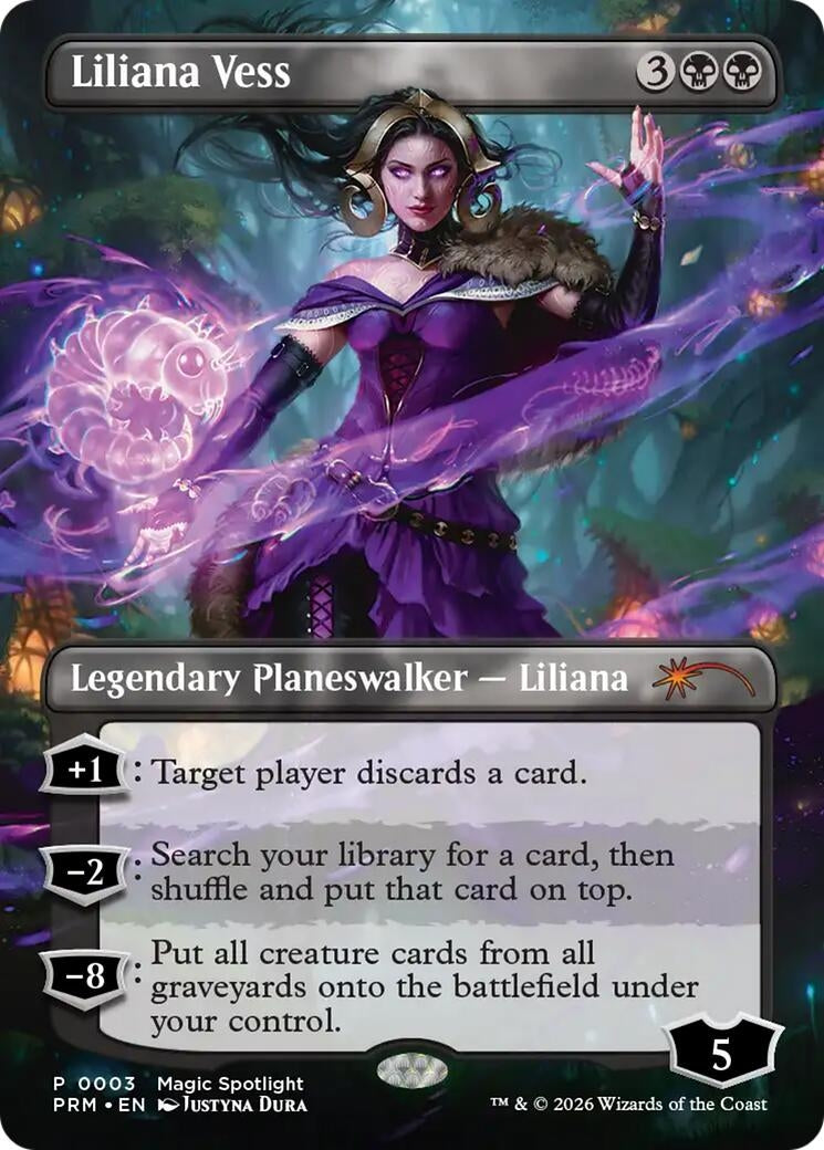 Image for Liliana Vess (Borderless) (Unique and Miscellaneous Promos) (3) (UMP) - Magic: The Gathering