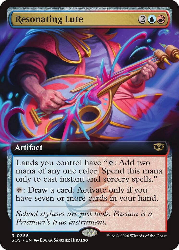 Image for Resonating Lute (Extended Art) (Secrets of Strixhaven) (355) - Magic: The Gathering