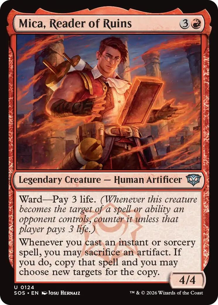 Image for Mica, Reader of Ruins (Secrets of Strixhaven) (124) - Magic: The Gathering