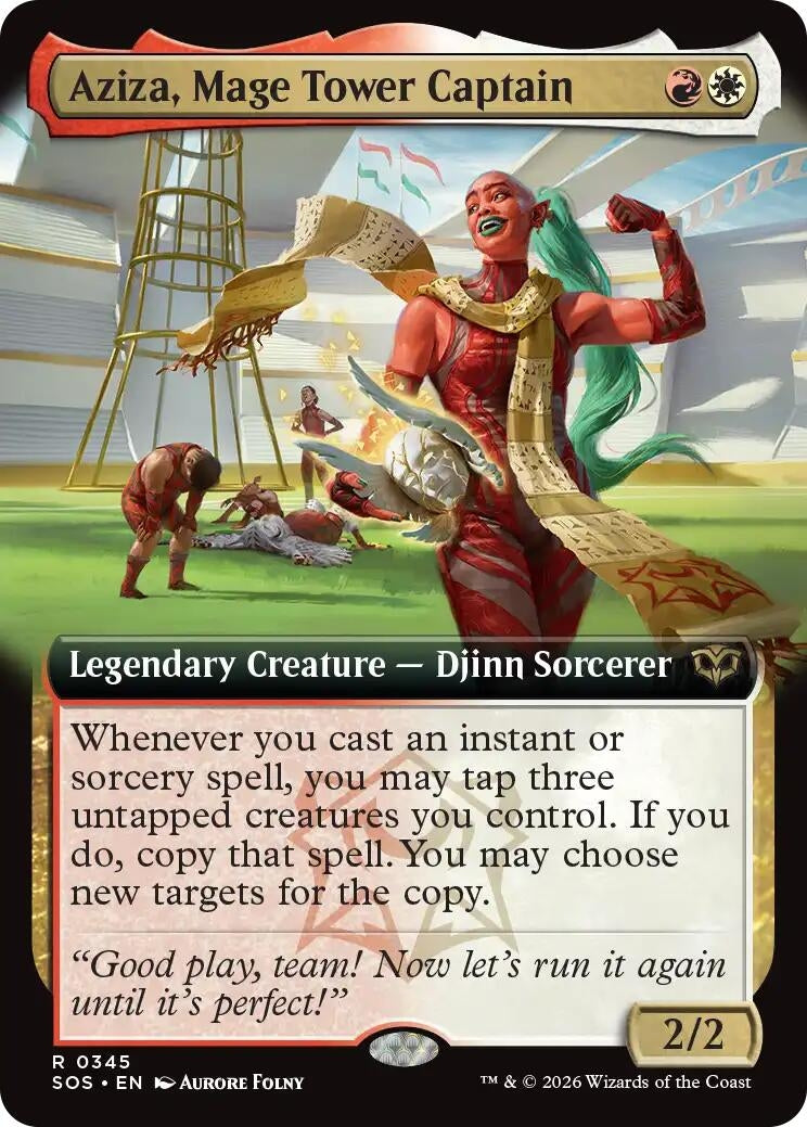 Image for Aziza, Mage Tower Captain (Extended Art) (Secrets of Strixhaven) (345) - Magic: The Gathering