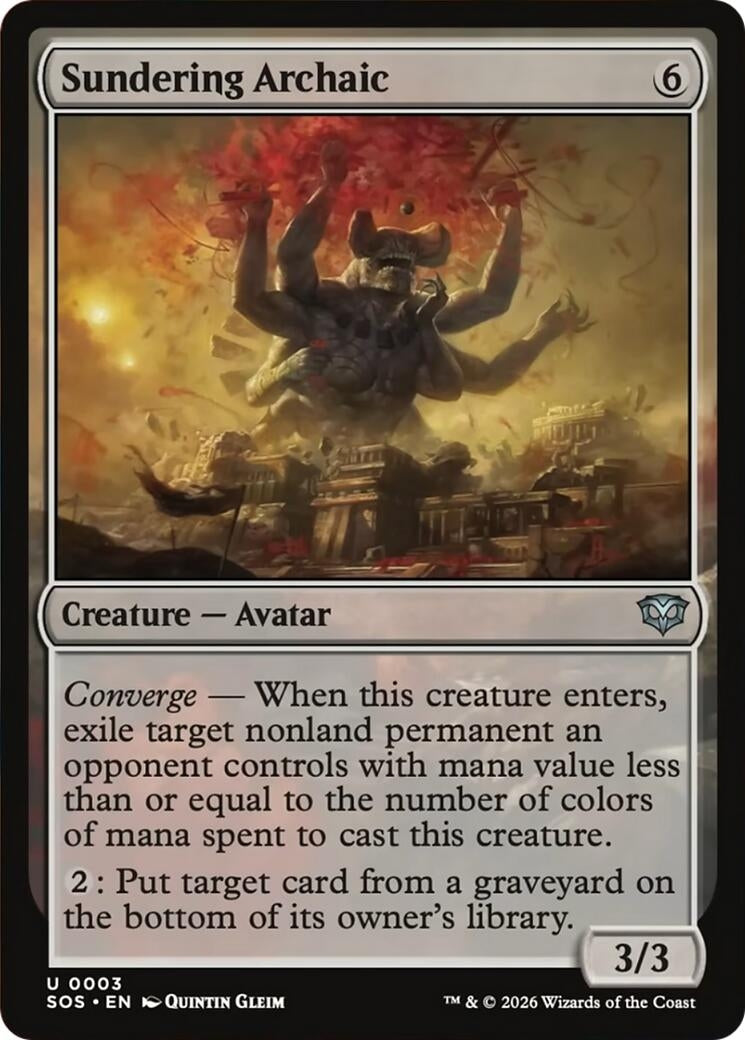 Image for Sundering Archaic (Secrets of Strixhaven) (3) - Magic: The Gathering