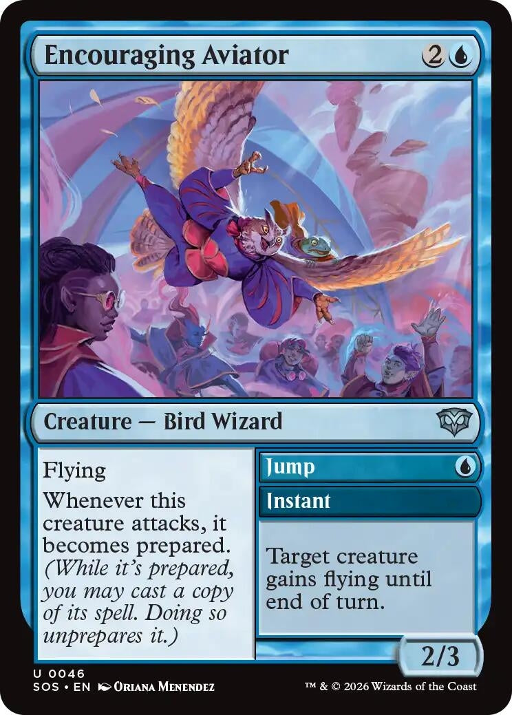 Image for Encouraging Aviator (Secrets of Strixhaven) (46) - Magic: The Gathering
