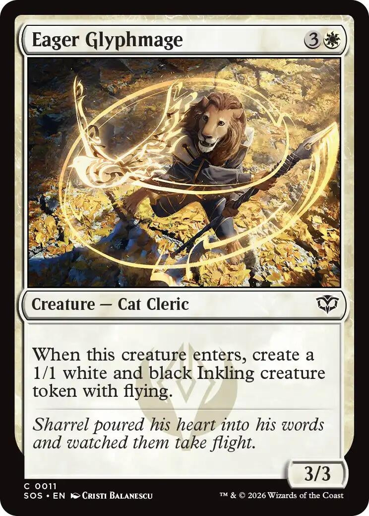 Image for Eager Glyphmage (Secrets of Strixhaven) (11) - Magic: The Gathering