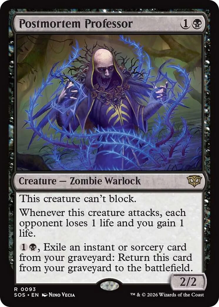 Image for Postmortem Professor (Secrets of Strixhaven) (93) - Magic: The Gathering
