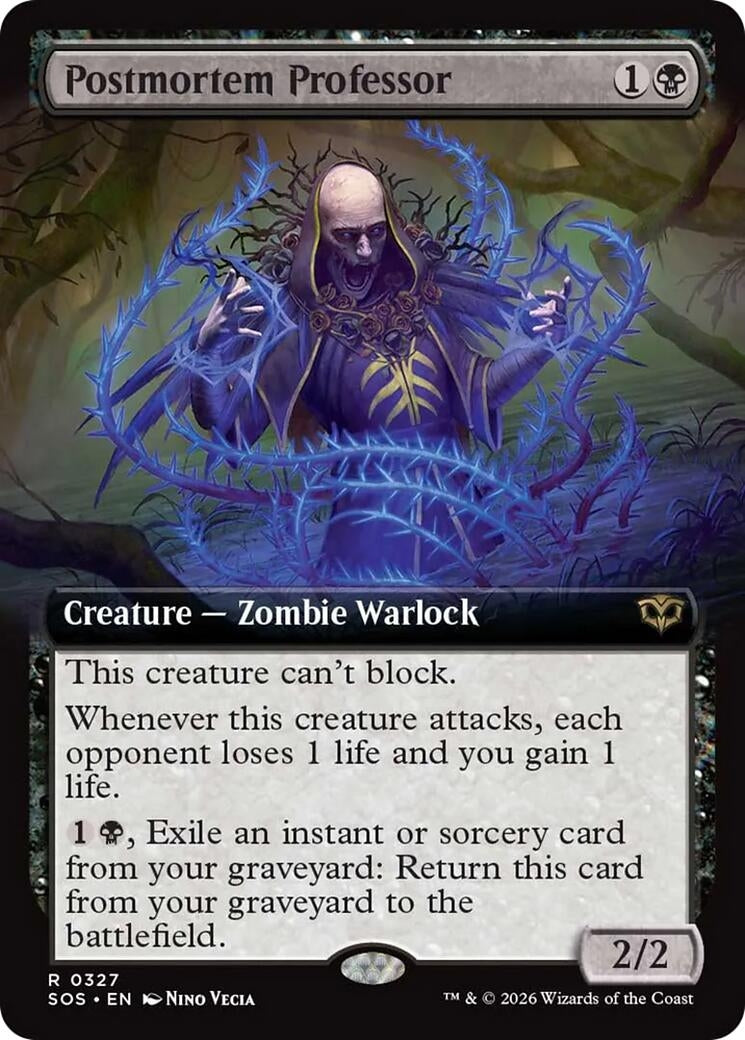 Image for Postmortem Professor (Extended Art) (Secrets of Strixhaven) (327) - Magic: The Gathering