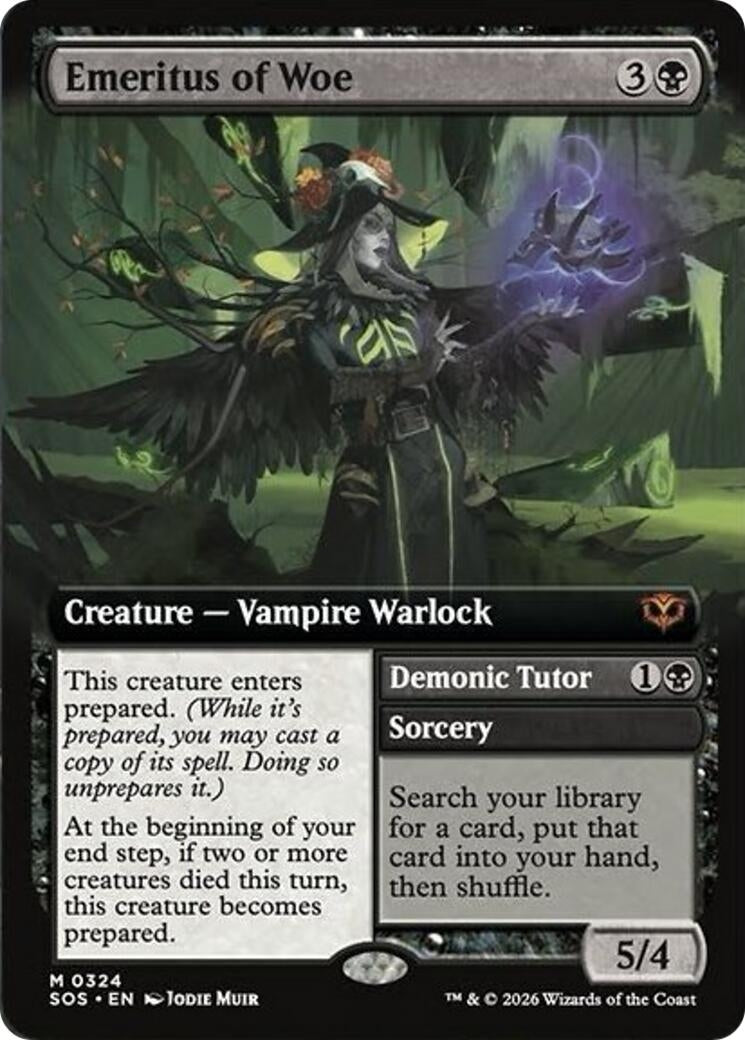 Image for Emeritus of Woe (Extended Art) (Secrets of Strixhaven) (324) - Magic: The Gathering