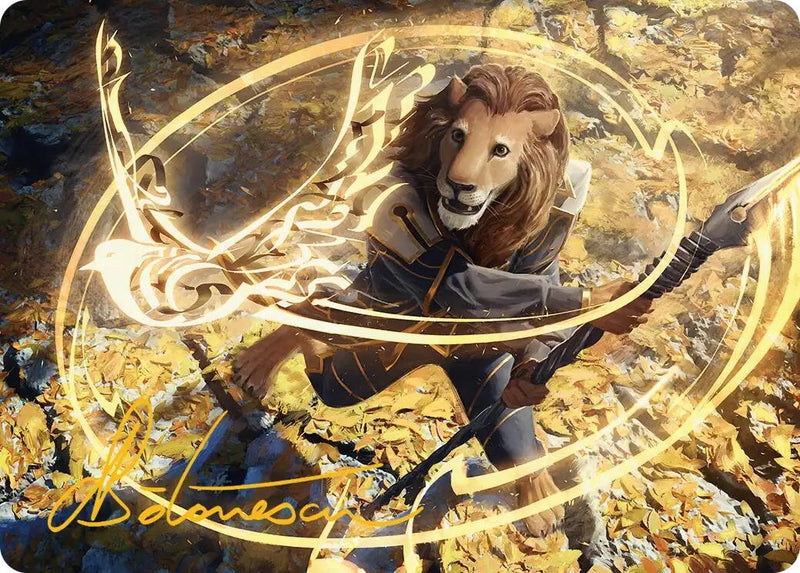 Image for Eager Glyphmage Art Card (Gold-Stamped Signature) (Art Series: Secrets of Strixhaven) (3) (ASSOS) - Magic: The Gathering