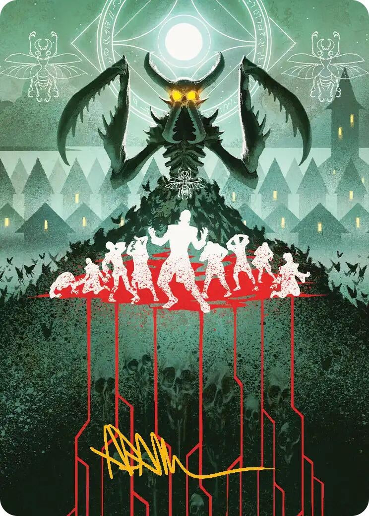 Image for Feed the Swarm Art Card (Gold-Stamped Signature) (Art Series: Secrets of Strixhaven) (44) (ASSOS) - Magic: The Gathering