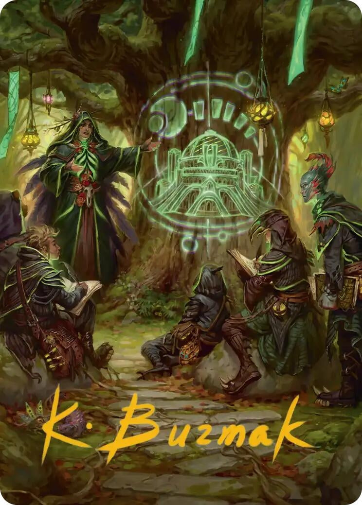 Image for Sylvan Library Art Card (Gold-Stamped Signature) (Art Series: Secrets of Strixhaven) (42) (ASSOS) - Magic: The Gathering