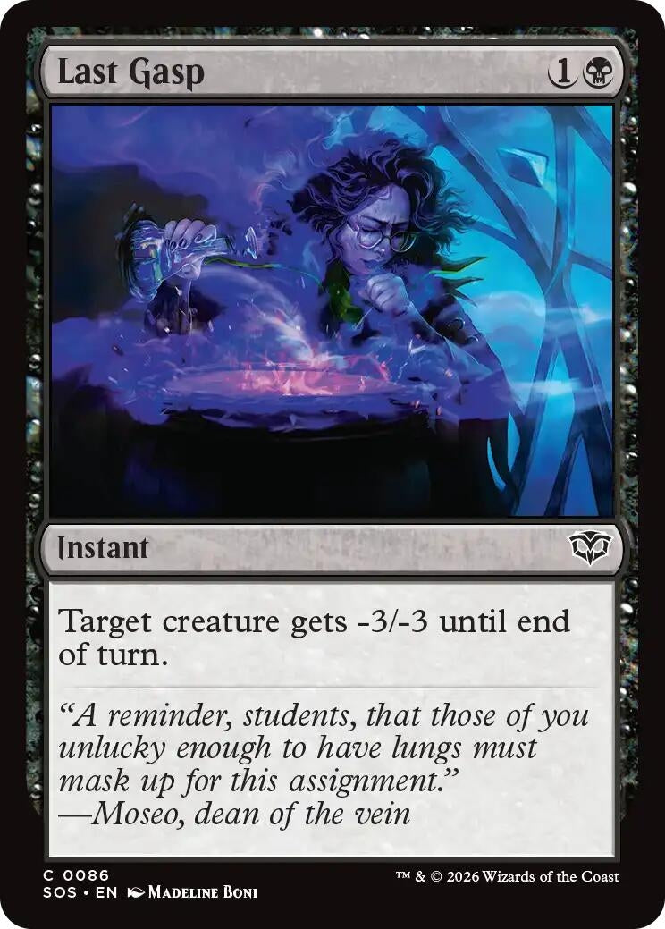 Image for Last Gasp (Secrets of Strixhaven) (86) - Magic: The Gathering
