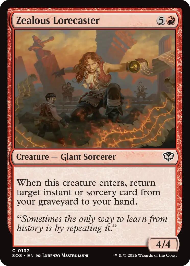 Image for Zealous Lorecaster (Secrets of Strixhaven) (137) - Magic: The Gathering