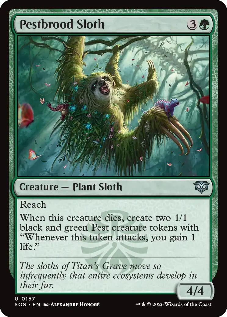 Image for Pestbrood Sloth (Secrets of Strixhaven) (157) - Magic: The Gathering