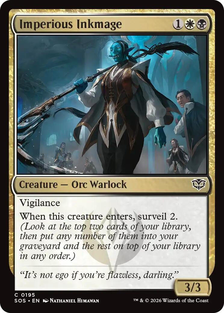 Image for Imperious Inkmage (Secrets of Strixhaven) (195) - Magic: The Gathering