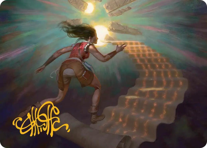 Image for Pursue the Past Art Card (Gold-Stamped Signature) (Art Series: Secrets of Strixhaven) (22) (ASSOS) - Magic: The Gathering