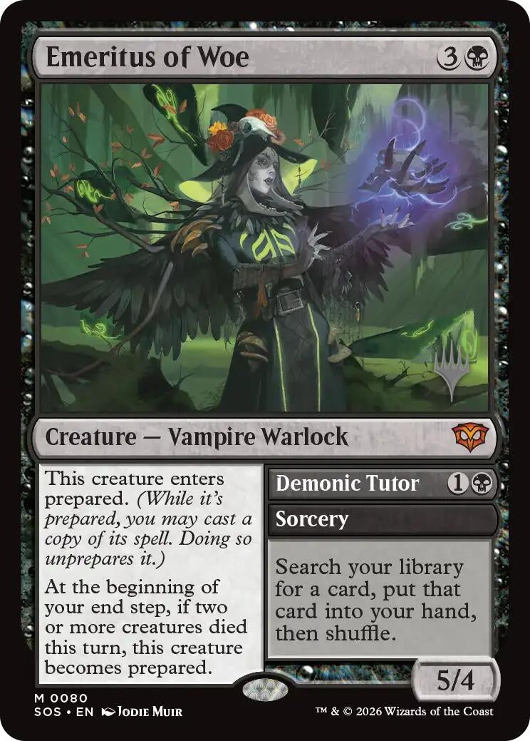 Image for Emeritus of Woe (Promo Pack: Secrets of Strixhaven) (80) - Magic: The Gathering