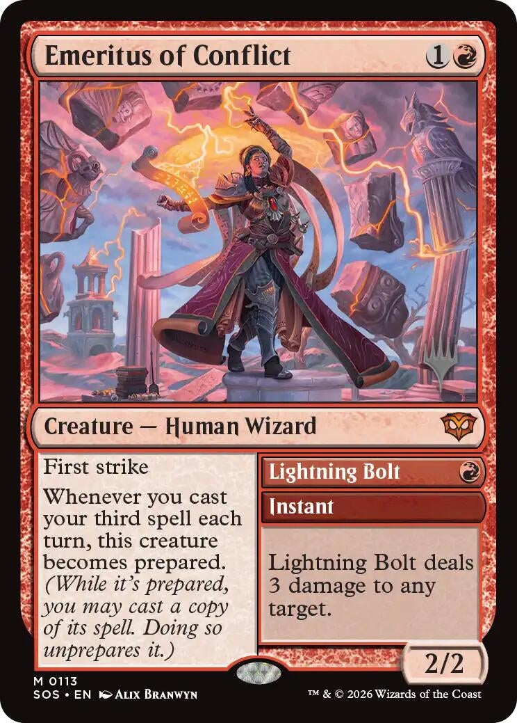Image for Emeritus of Conflict (Promo Pack: Secrets of Strixhaven) (113) - Magic: The Gathering