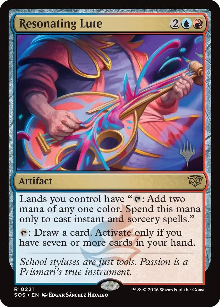 Image for Resonating Lute (Promo Pack: Secrets of Strixhaven) (221) (PPSOS) - Magic: The Gathering