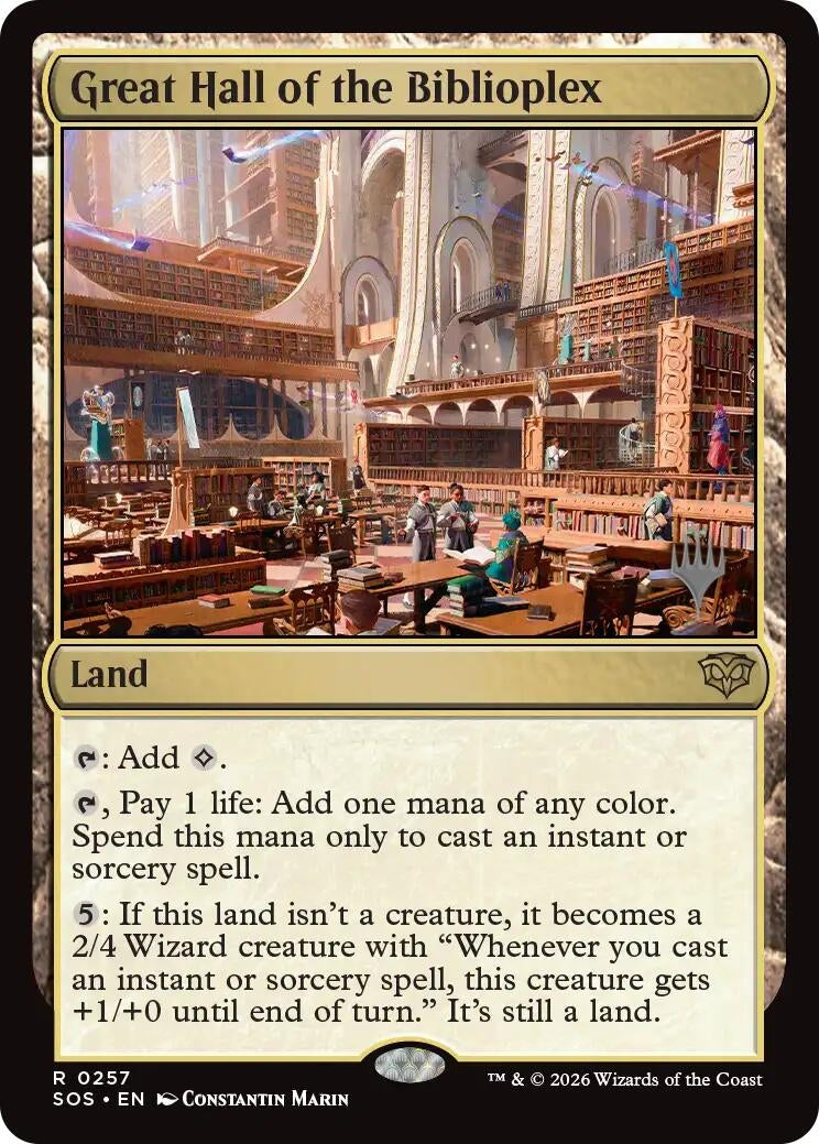 Image for Great Hall of the Biblioplex (Promo Pack: Secrets of Strixhaven) (257) (PPSOS) - Magic: The Gathering
