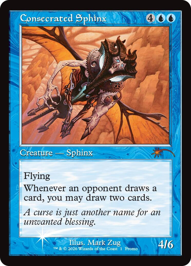 Image for Consecrated Sphinx (Retro Frame) (MagicFest Cards) (1) (MFP) - Magic: The Gathering