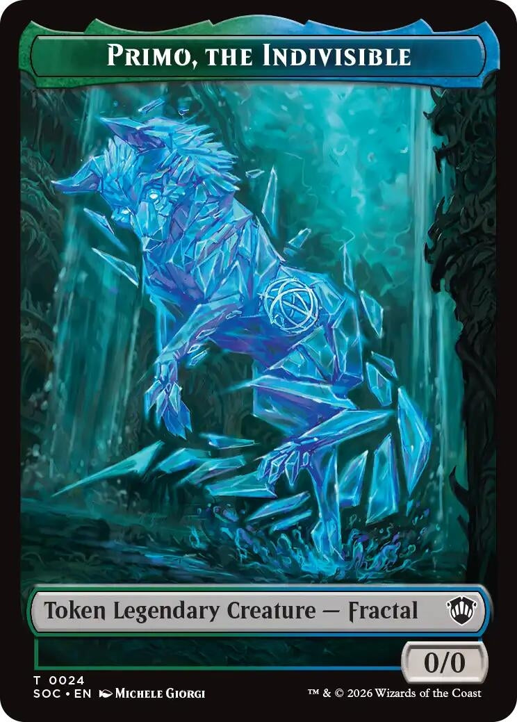 Image for Primo, The Indivisible // Treasure Double-Sided Token (Commander: Secrets of Strixhaven) (24 // 12) - Magic: The Gathering