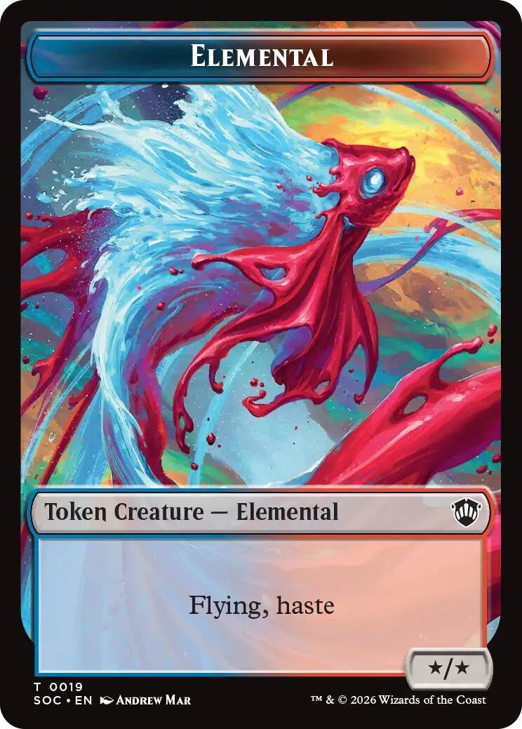 Image for Elemental (0019) // Copy Double-Sided Token (Commander: Secrets of Strixhaven) (19 // 1) - Magic: The Gathering