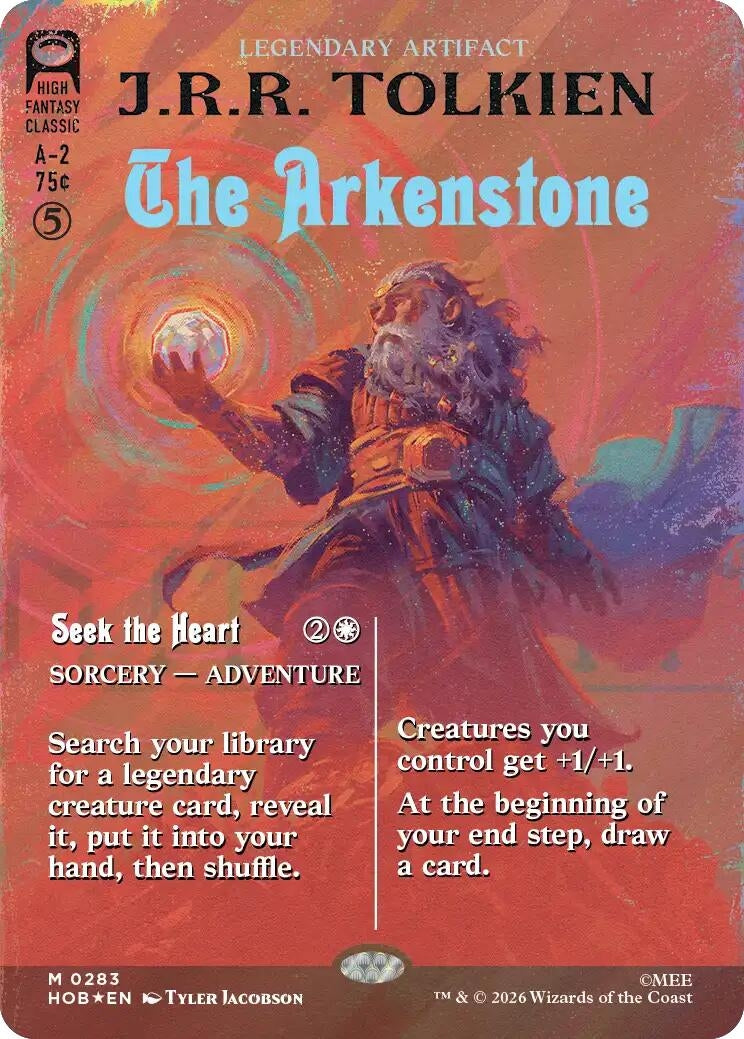 Image for The Arkenstone (Borderless) (Surge Foil) (The Hobbit) (283) (HOB) - Magic: The Gathering