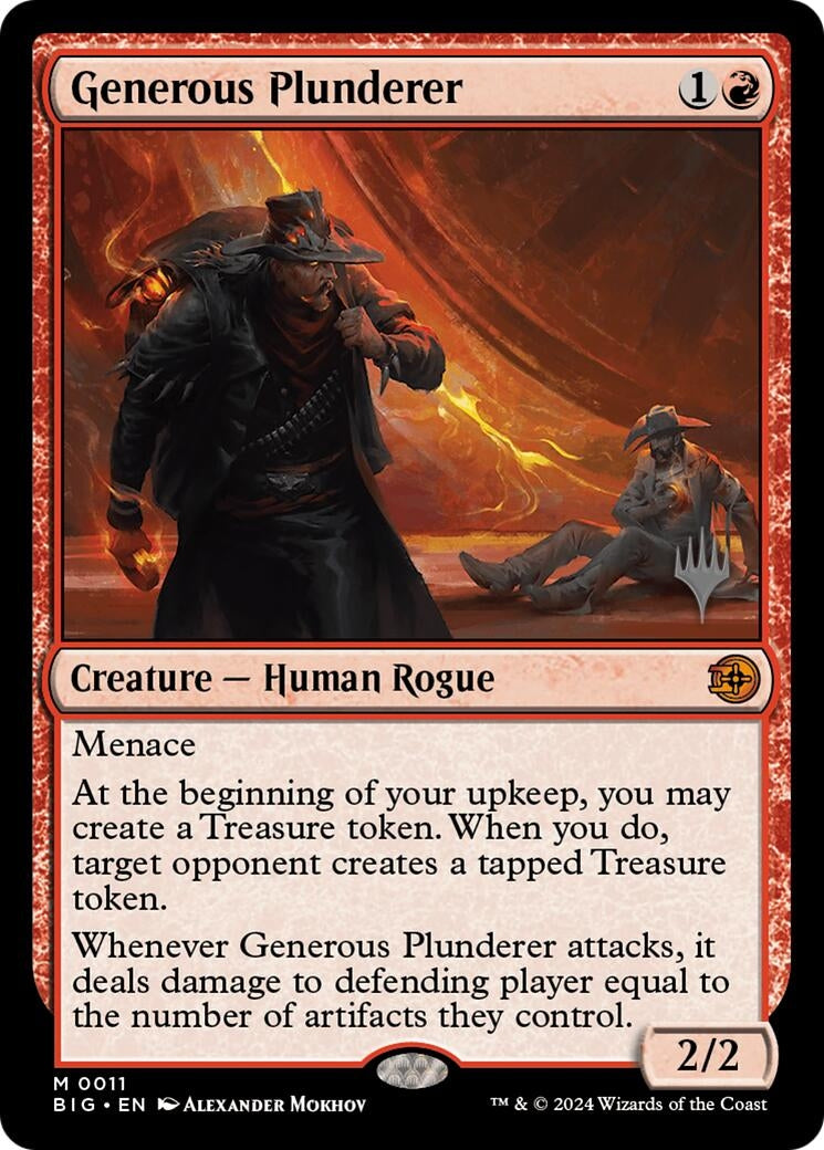 Image for Generous Plunderer (Promo Pack: Outlaws of Thunder Junction) (11) (PPOTJ) - Magic: The Gathering