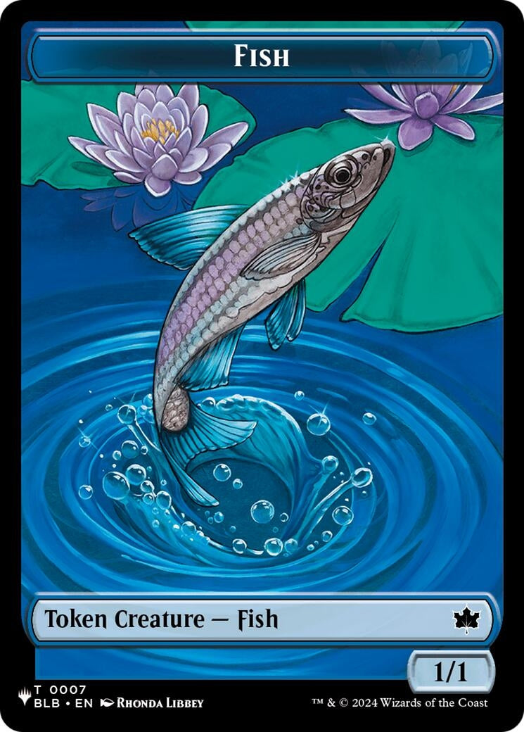 Image for Fish (BLB) // Kobolds of Kher Keep (MKC) Double-sided Token (The List Reprints) (7 // 12) (LIST) - Magic: The Gathering