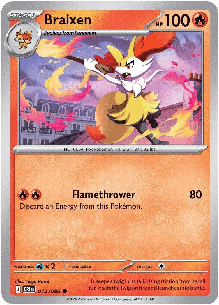 Braixen (ME04: Chaos Rising) (012/086)