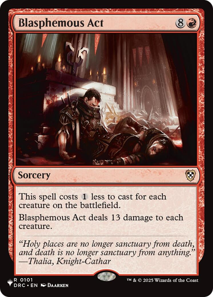 Image for Blasphemous Act (DRC) (The List Reprints) (101) (LIST) - Magic: The Gathering