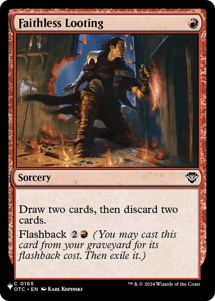 Image for Faithless Looting (OTC) (The List Reprints) (165) (LIST) - Magic: The Gathering