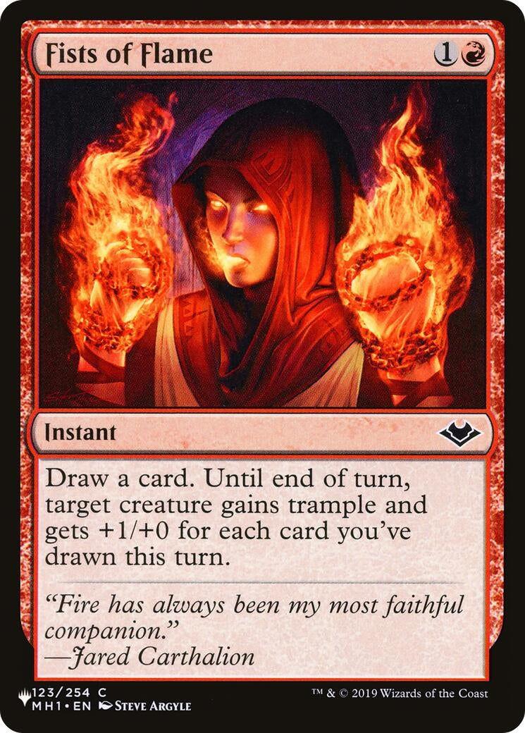 Image for Fists of Flame (MH1) (The List Reprints) (123) (LIST) - Magic: The Gathering