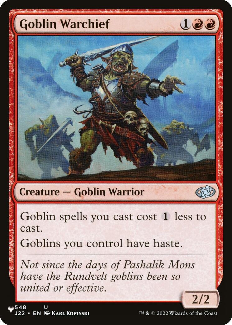 Image for Goblin Warchief (J22) (The List Reprints) (548) (LIST) - Magic: The Gathering