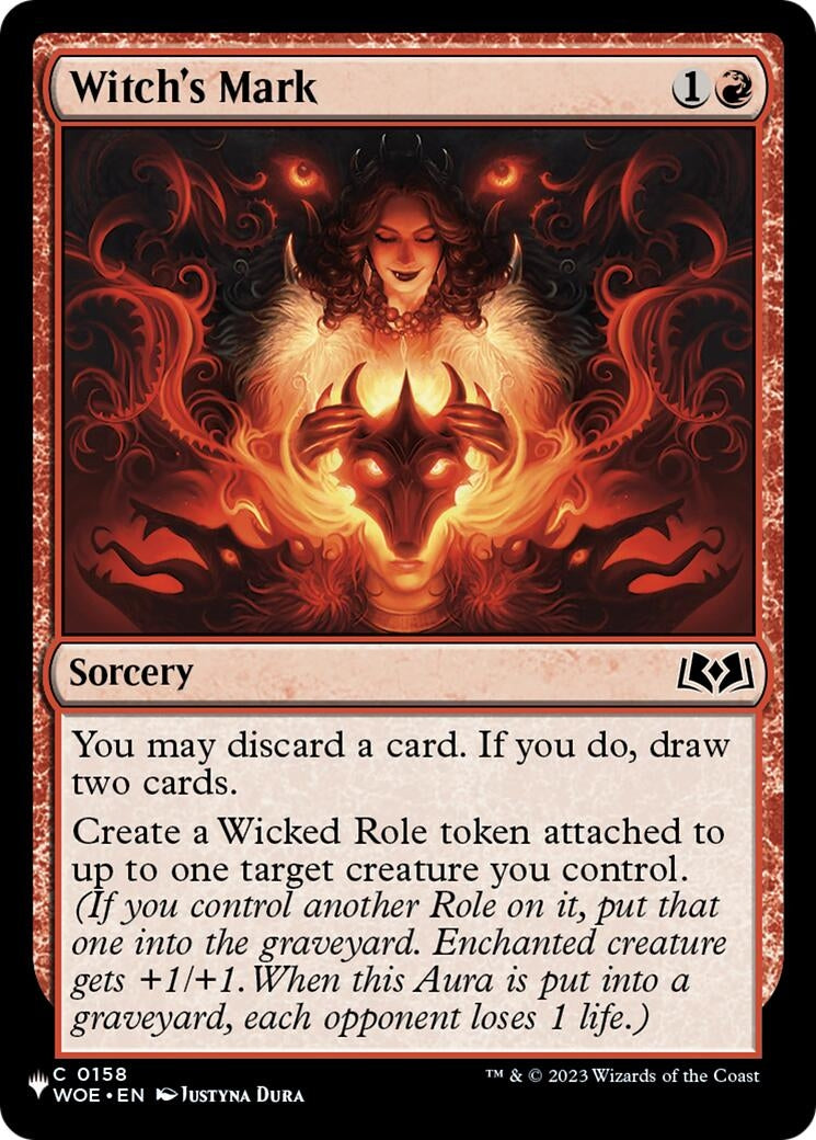 Image for Witch's Mark (The List Reprints) (158) (LIST) - Magic: The Gathering