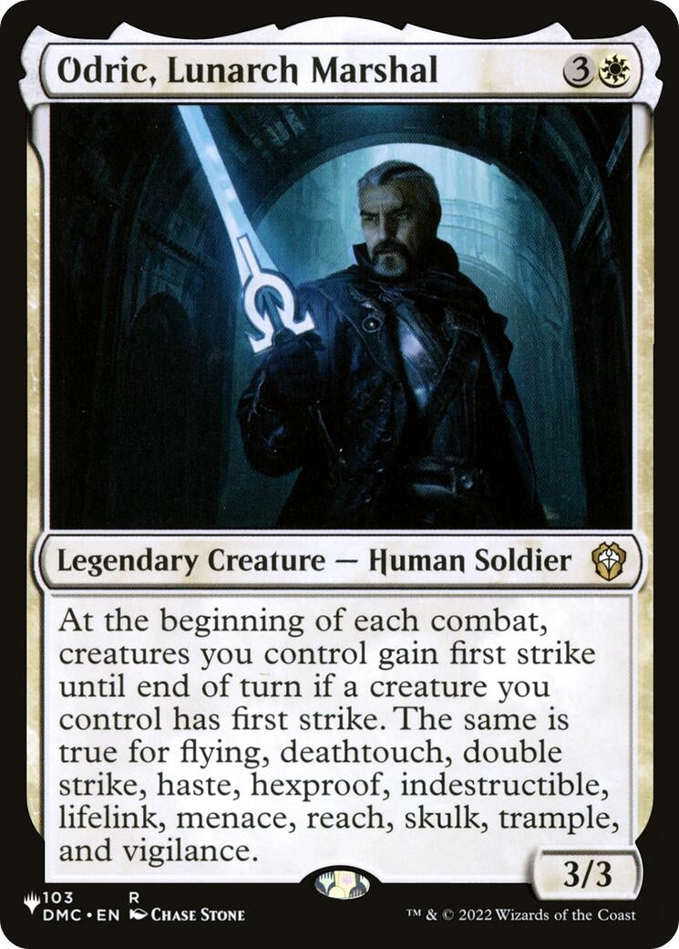 Image for Odric, Lunarch Marshal (DMC) (The List Reprints) (103) (LIST) - Magic: The Gathering