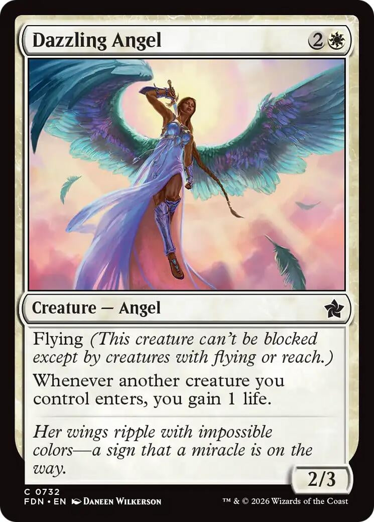 Image for Dazzling Angel (0732) (Foundations) (732) (FDN) - Magic: The Gathering