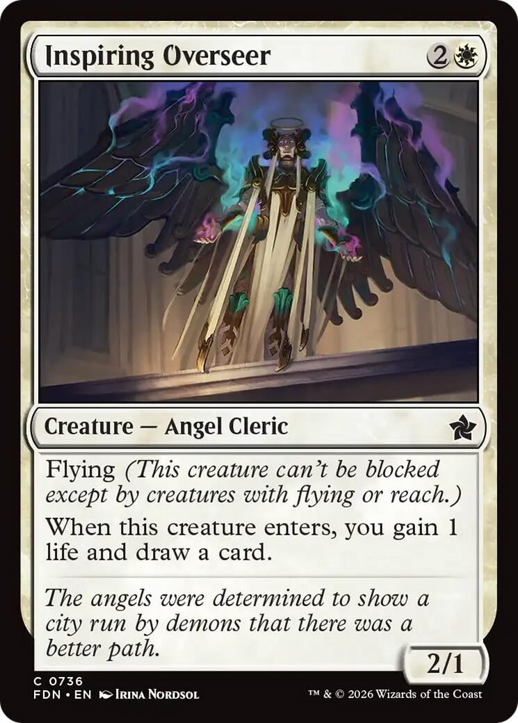 Image for Inspiring Overseer (0736) (Foundations) (736) (FDN) - Magic: The Gathering