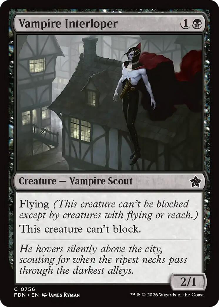 Image for Vampire Interloper (0756) (Foundations) (756) (FDN) - Magic: The Gathering