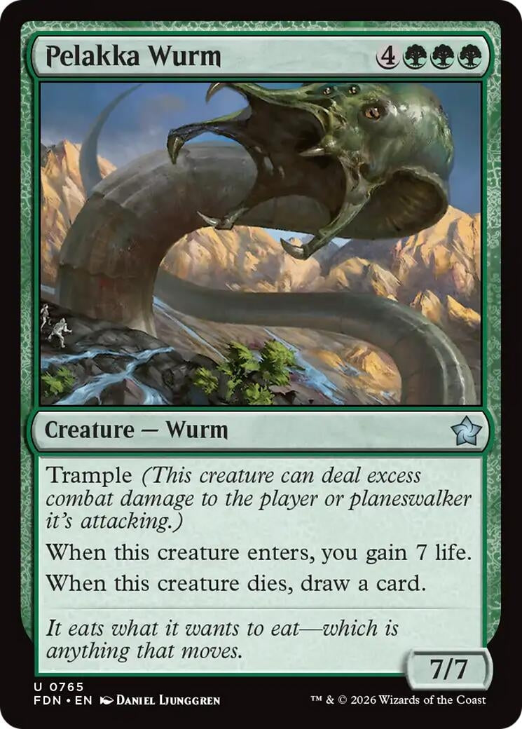 Image for Pelakka Wurm (0765) (Foundations) (765) (FDN) - Magic: The Gathering