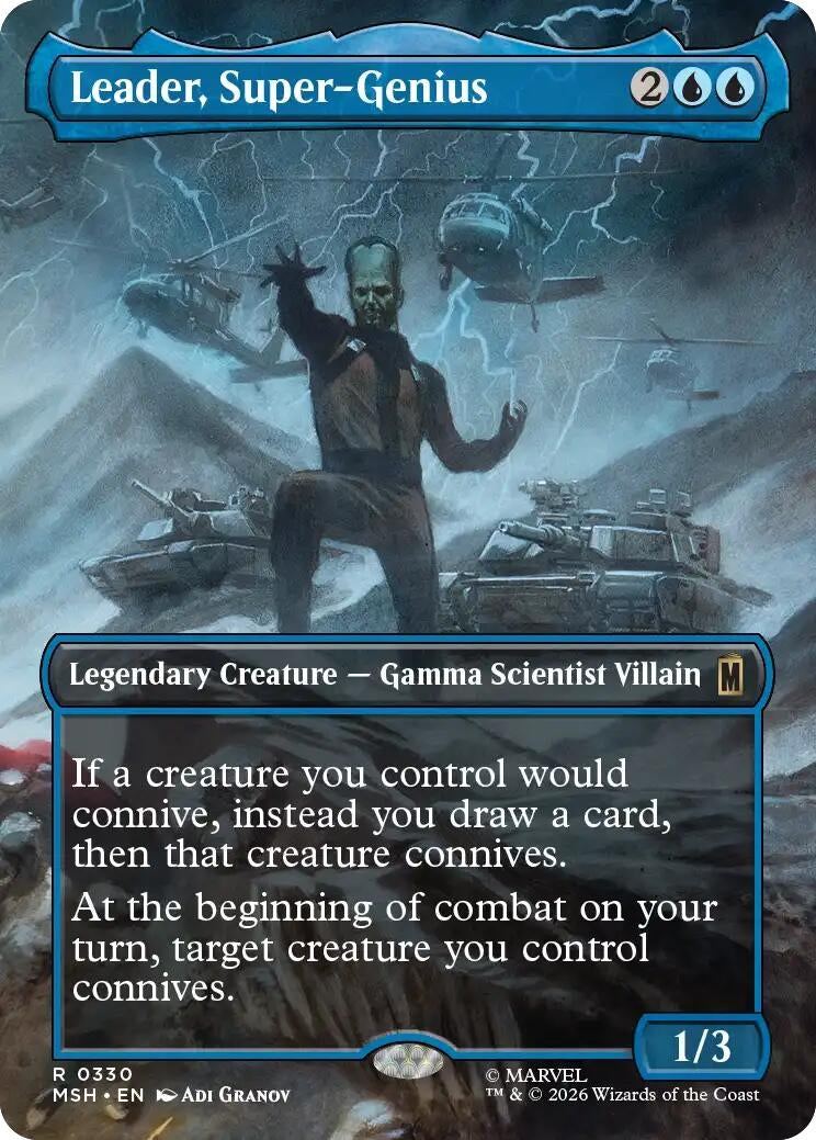 Image for Leader, Super-Genius (Borderless) (Marvel Super Heroes) (330) - Magic: The Gathering