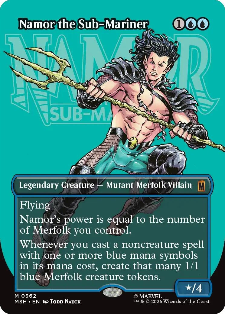 Image for Namor the Sub-Mariner (Borderless) (0362) (Marvel Super Heroes) (362) - Magic: The Gathering