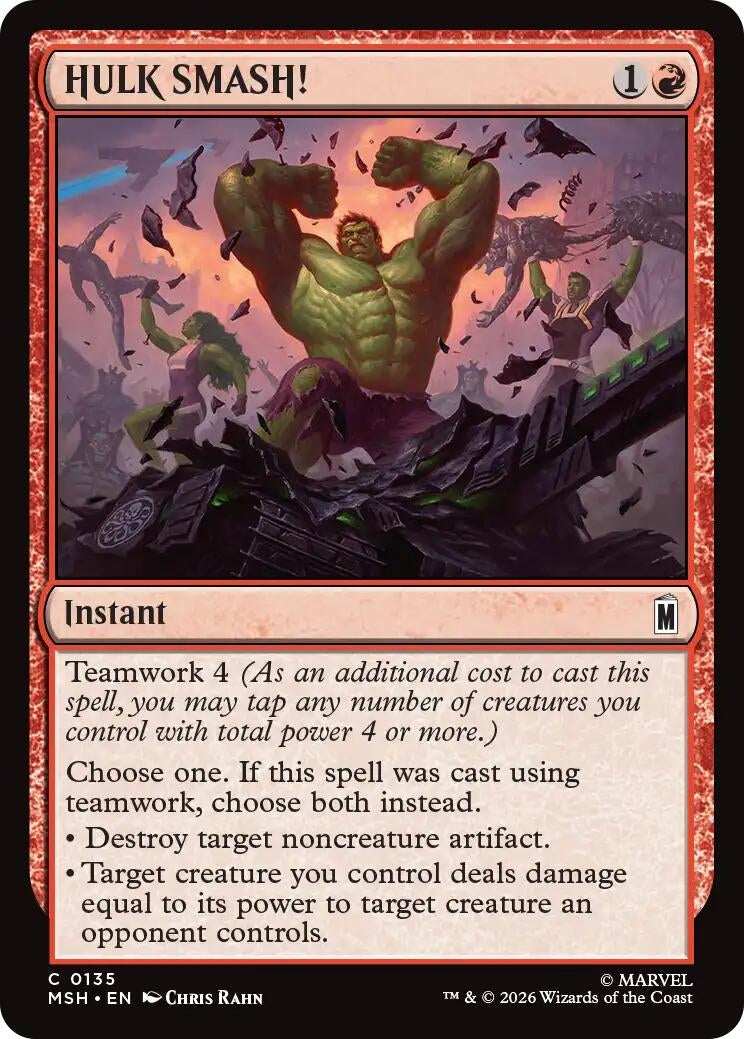 Image for HULK SMASH! (Marvel Super Heroes) (135) - Magic: The Gathering