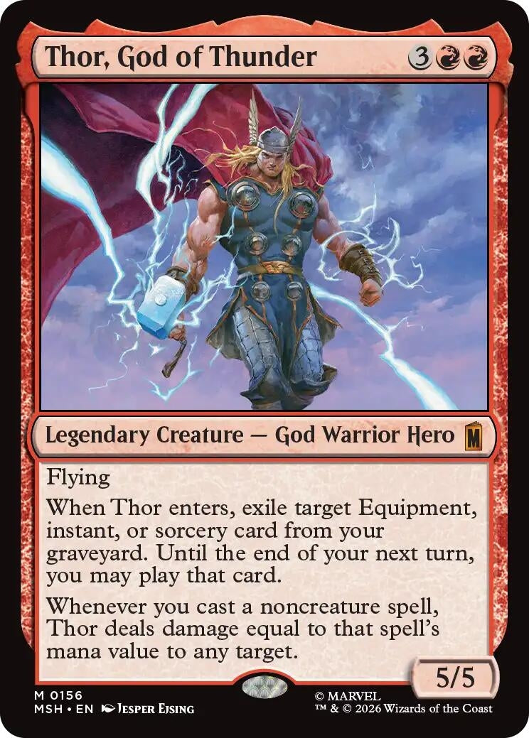 Image for Thor, God of Thunder (Marvel Super Heroes) (156) - Magic: The Gathering