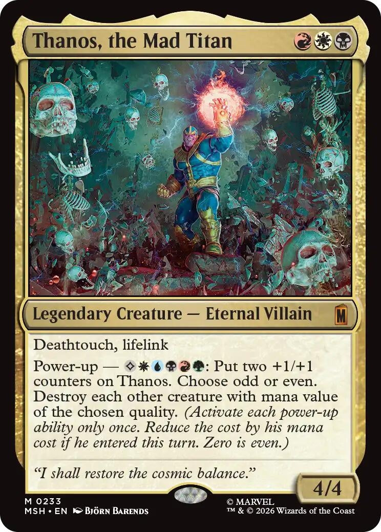 Image for Thanos, the Mad Titan (Marvel Super Heroes) (233) - Magic: The Gathering