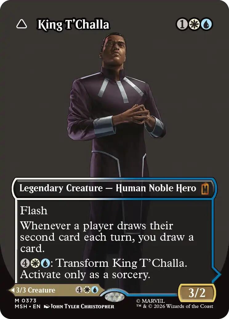 Image for King T'Challa (Borderless) (0373) (Marvel Super Heroes) (373) - Magic: The Gathering
