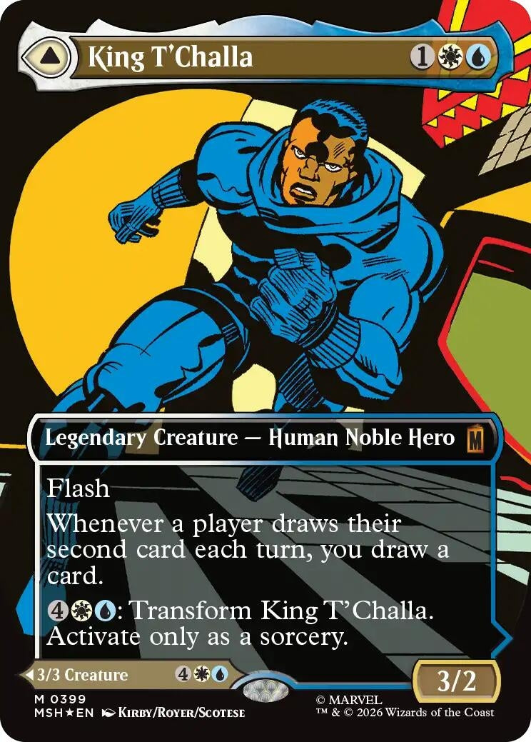 Image for King T'Challa (Borderless) (0399) (Marvel Super Heroes) (399) - Magic: The Gathering