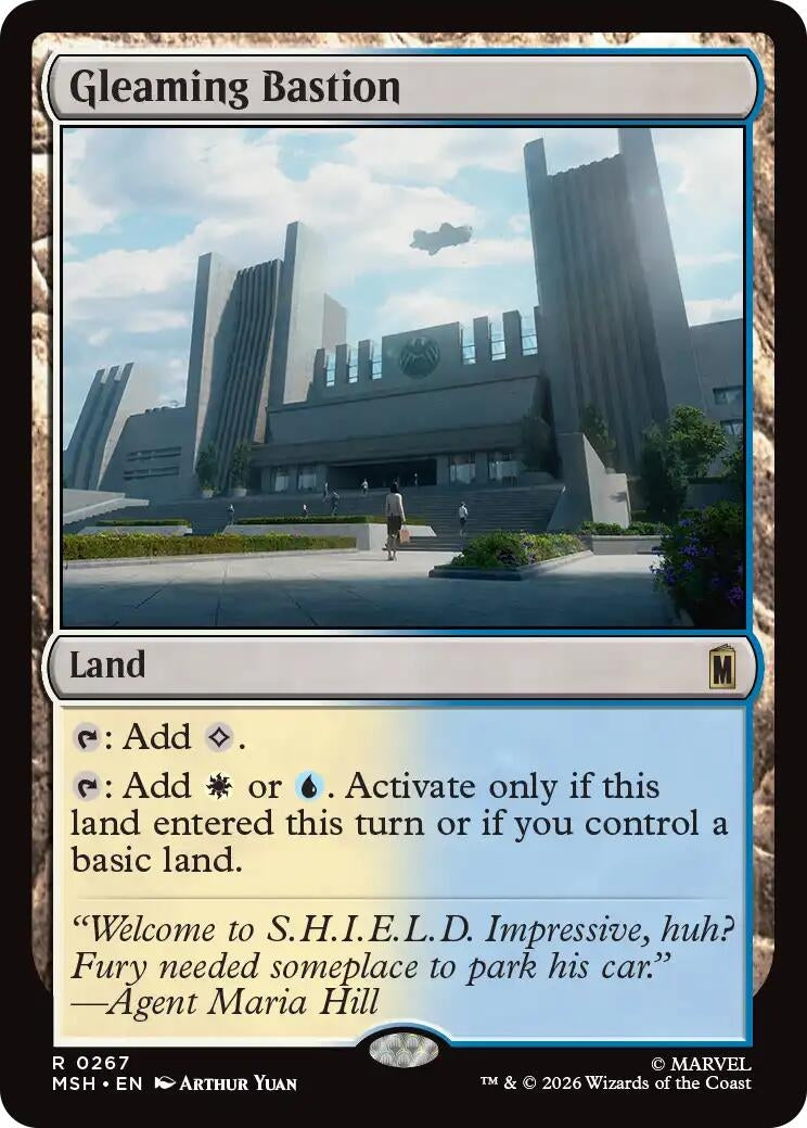 Image for Gleaming Bastion (Marvel Super Heroes) (267) - Magic: The Gathering