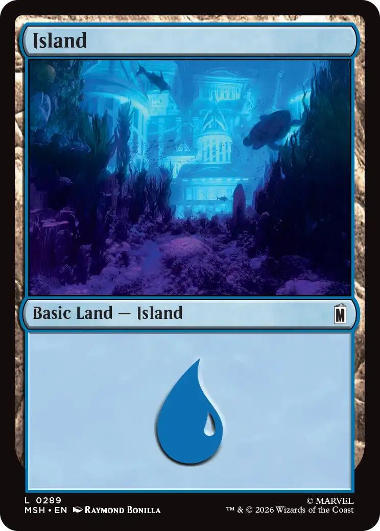 Image for Island (0289) (Marvel Super Heroes) (289) - Magic: The Gathering